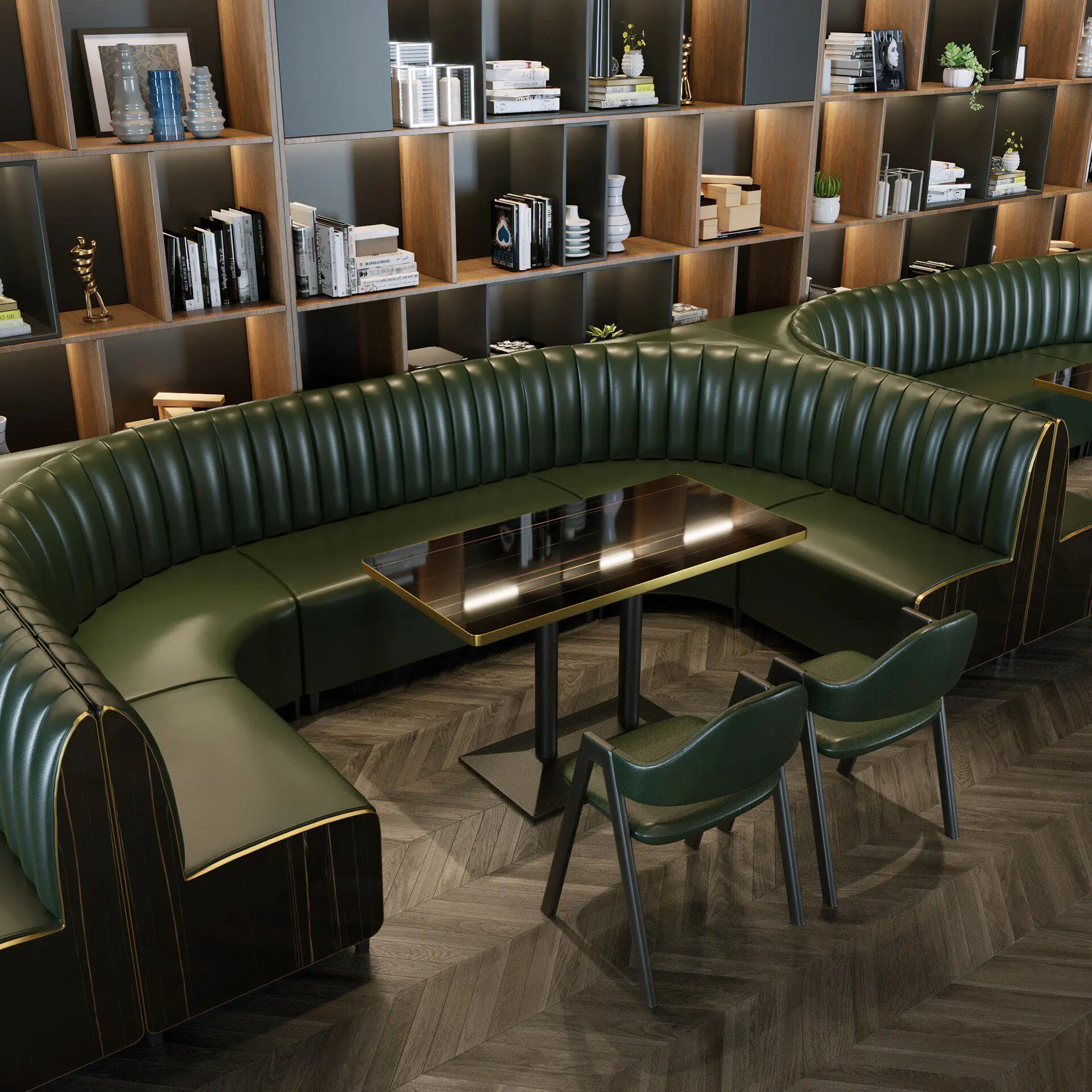 & Tailored Design Durable Steel Booth Seating Sofa Bench Commercial Grade Modern Restaurant Furniture Western-style Cafe