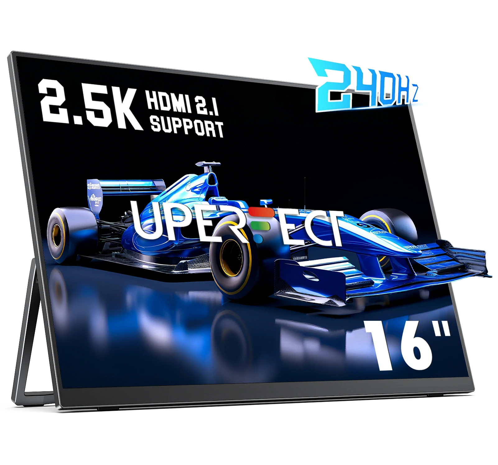 

UPERFECT 16" 240Hz QLED Portable Laptop PC Monitor 2.5K 2560x1600 100% Adobe RGB Supports 120/144Hz w/Type-C HDMI Dual Speakers
