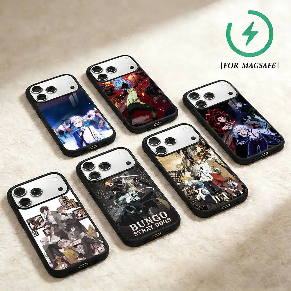 

HOT B-Bungou Stray Dogs Phone Case For iPhone 17,16,15,14,13,12,Plus,Pro,Max for Magsafe Magnetic Wireless Charging