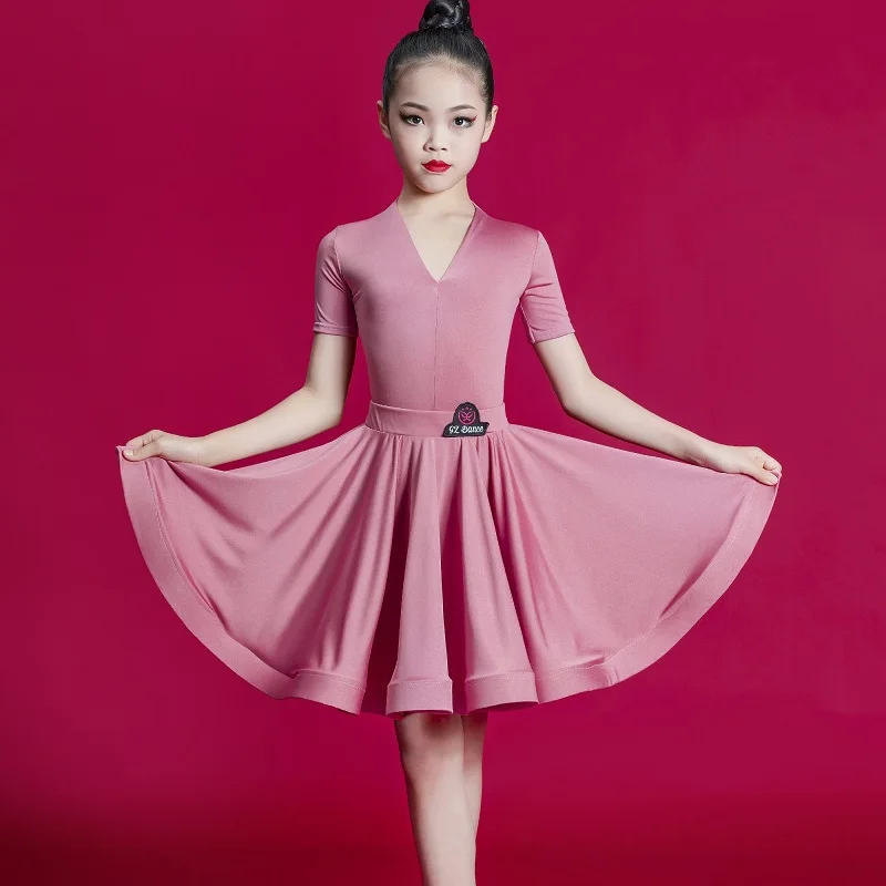 Vêtements d'entraînement de danse latine pour filles, vêtements de performance pour enfants, robe de danse latine pour femmes, nouveau costume