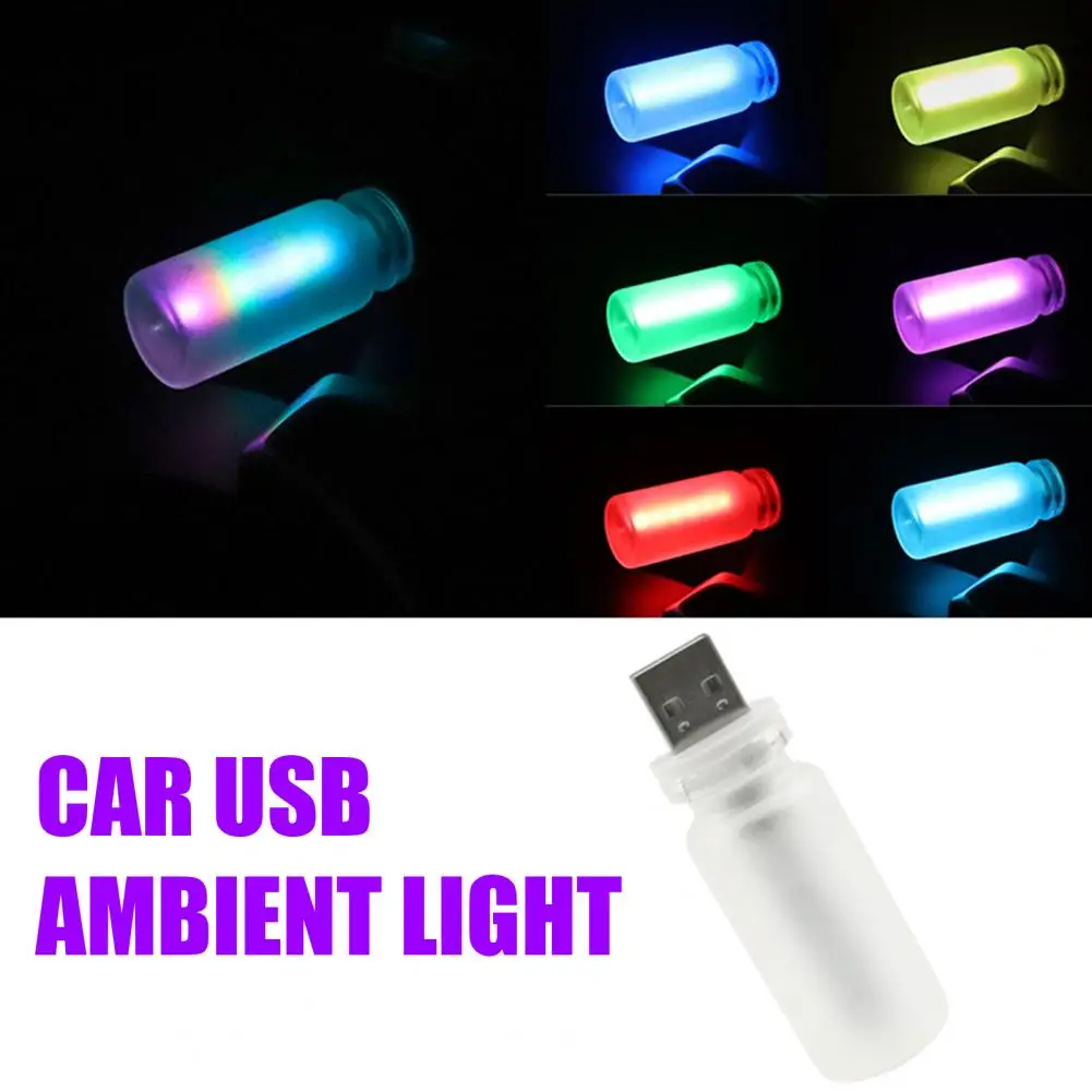 USB Plug Lamp Night Light Multiple Lighting Modes Light Applicable Room Decoration Bedside Lamps RGB Night Light Car Accessories