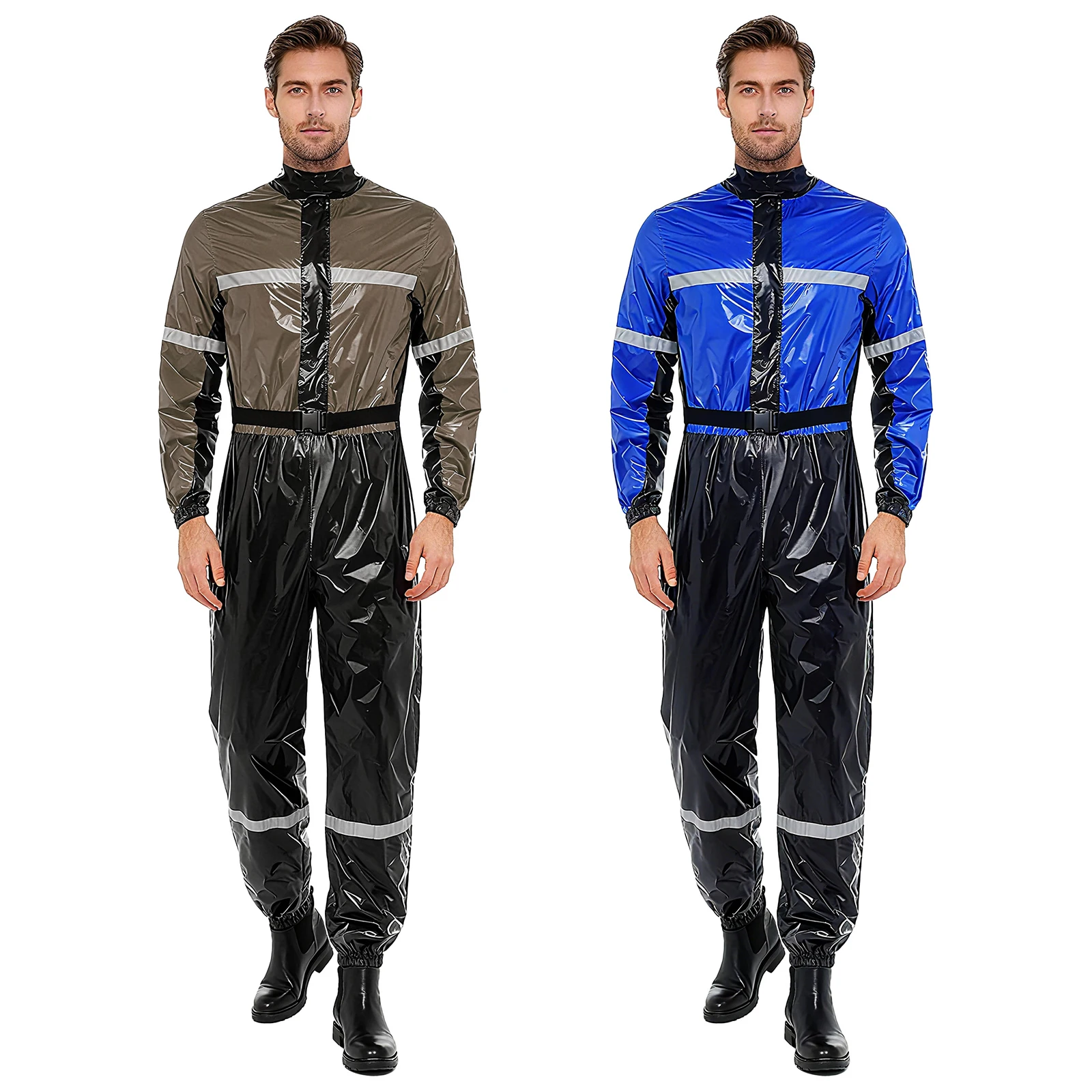 الرجال لامعة المرقعة حللا المياه الغبار مقاومة المآزر السروال القصير طويلة الأكمام مصنع ورشة عمل العمل حللا العمل