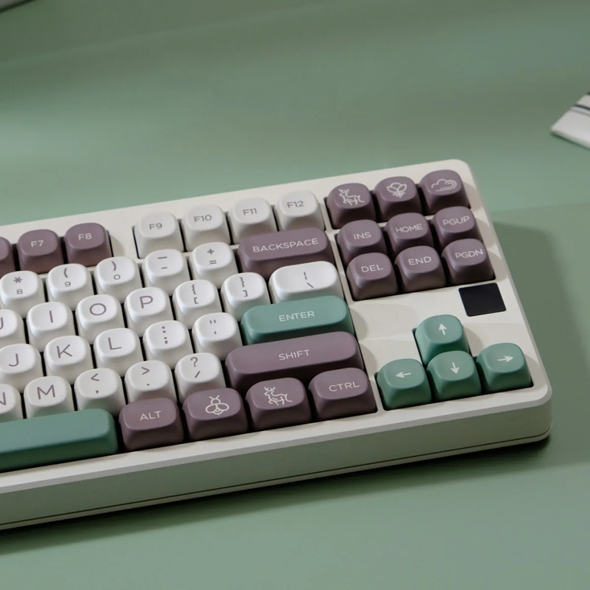 Imagem -04 - Conjunto de Keycap Material Pbt para Interruptores mx Grande Bear Sublimação Dye Perfil Moa Gk75 Gk96 126 Chaves