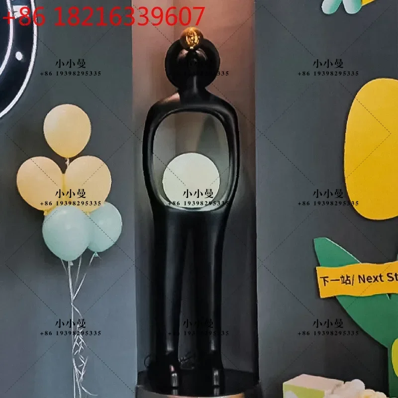 New Humanoid Sculpture Floor Lamp Hotel Lobby Sales Office Dance Muse Zhongshan Art Living Room Ornament Standing Lamp