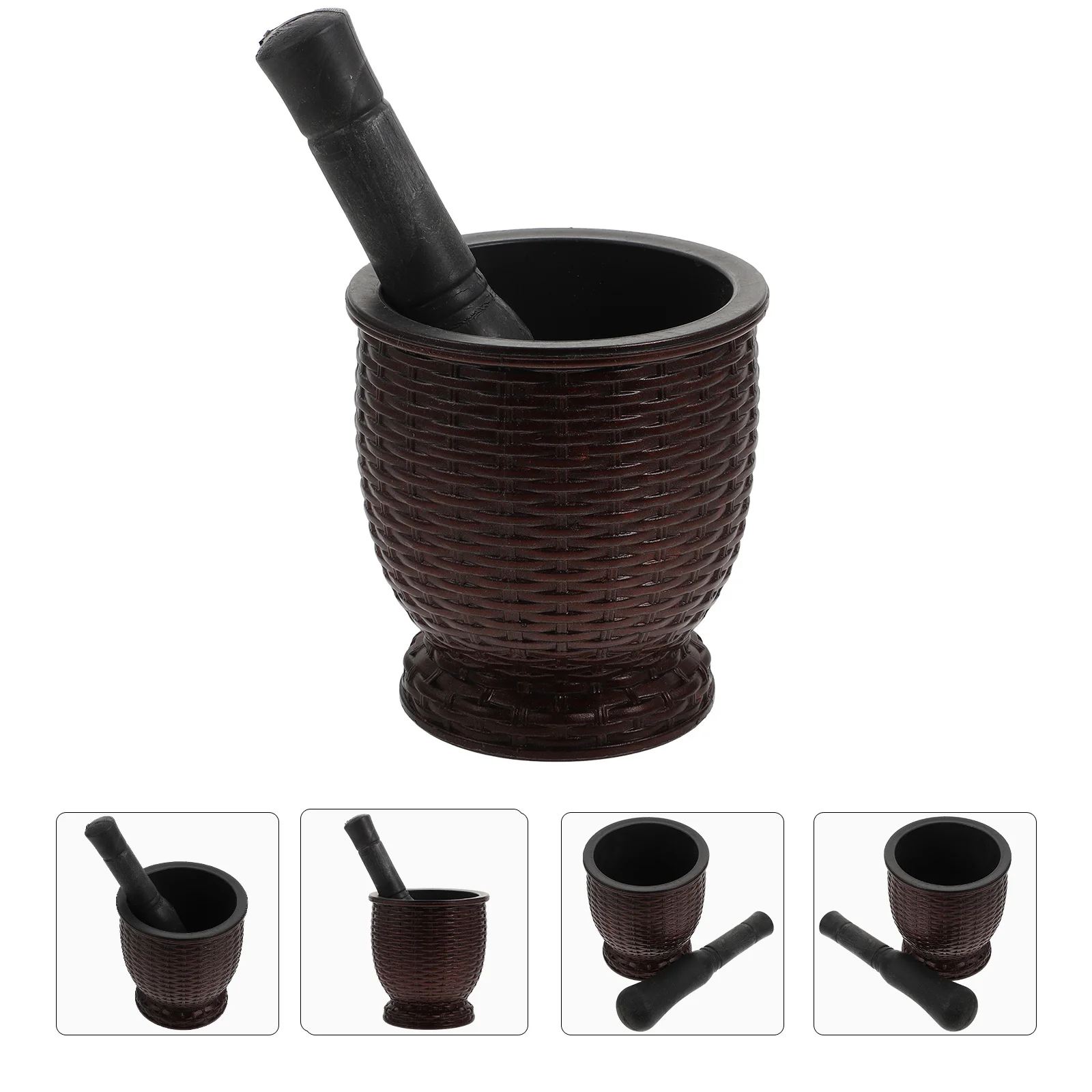 

1Set Garlic Crush Pot Premium Material Ergonomic Pestle Design Multi-Function Kitchen Tool for Garlic Spice Peanut