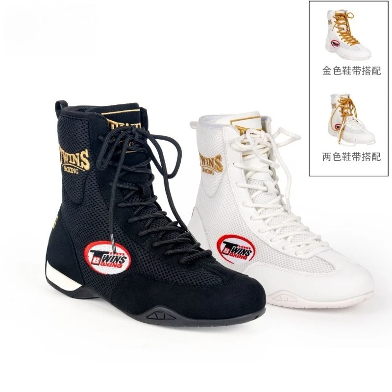

Professional Wrestling Sneakers for Men High Top Boxing Sport Shoe for Man Unisex Men Fighting Shoes Anti-Slip Gym Training Shoe