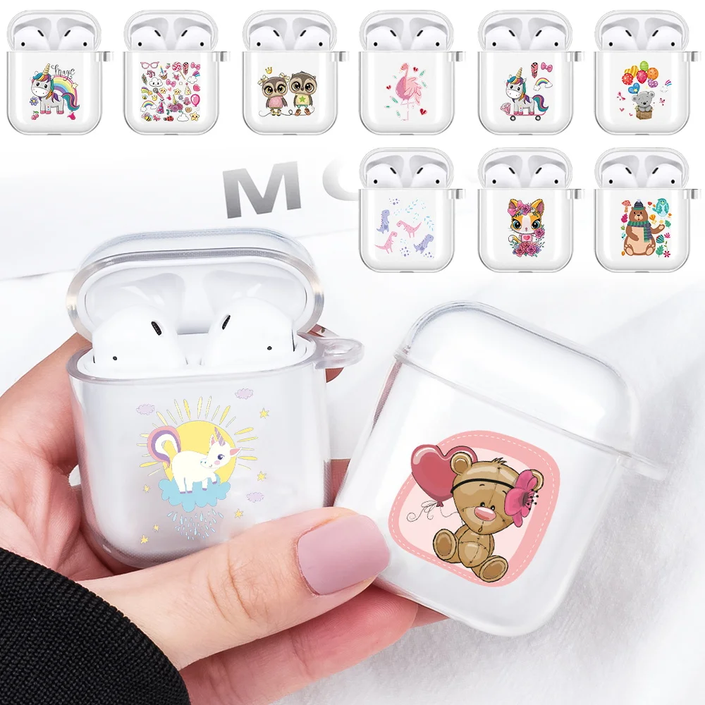 

Cartoon Earphone Case for Apple AirPods (1st / 2nd Gen) Bluetooth Headphone Silicone Cover Dust Protector Headset Accessories