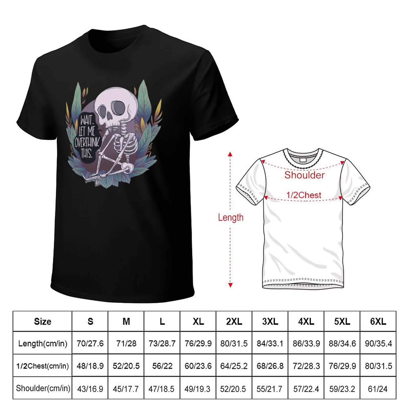 Wait. Let me overthink this. Skeleton T-Shirt Trendy Casual Short Sleeve Shirt