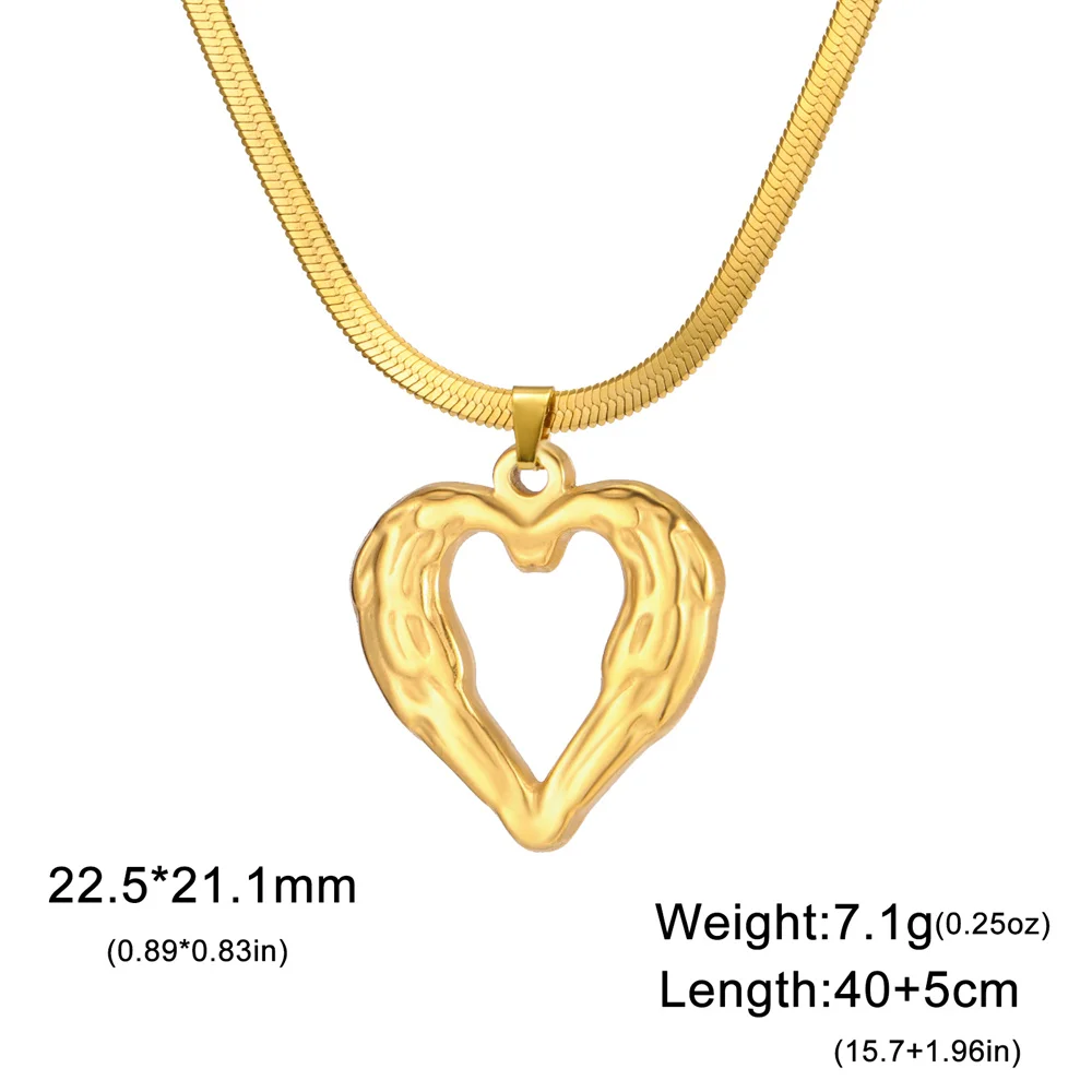 My Shape Coração Amor Colar Pingente para Mulheres Encantos De Aço Inoxidável Cadeia De Cobra Cadeia Gargantilha Bonito Dainty Jóias Presentes Casamento