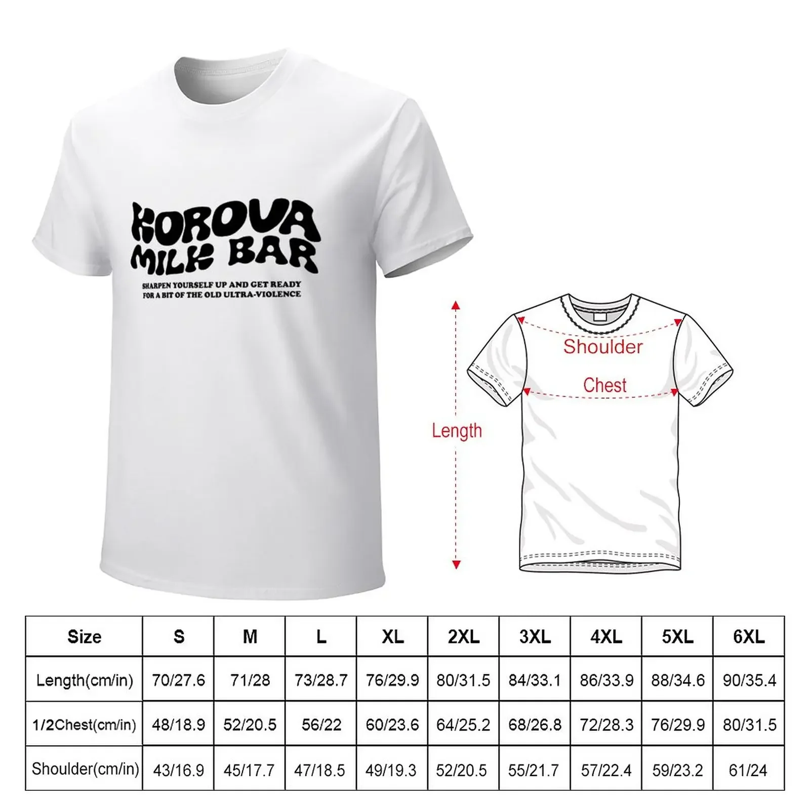 Graphic Design Film Korova Milk Bar Sharpen Yourself Up T-Shirt boys whites cute clothes mens t shirts