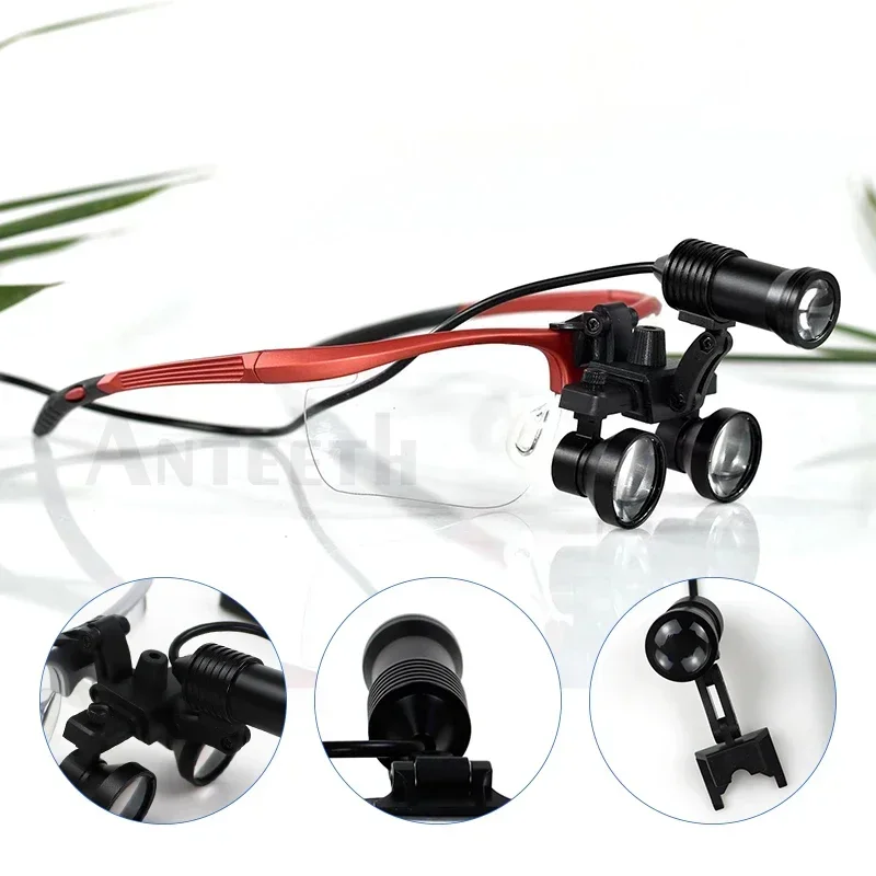 Anteeth Dentals Lab Equipment LED Light 3.5 X Dentals Dentisit Loupe / Dentalss head mounted LED magnifying glass / High-quality