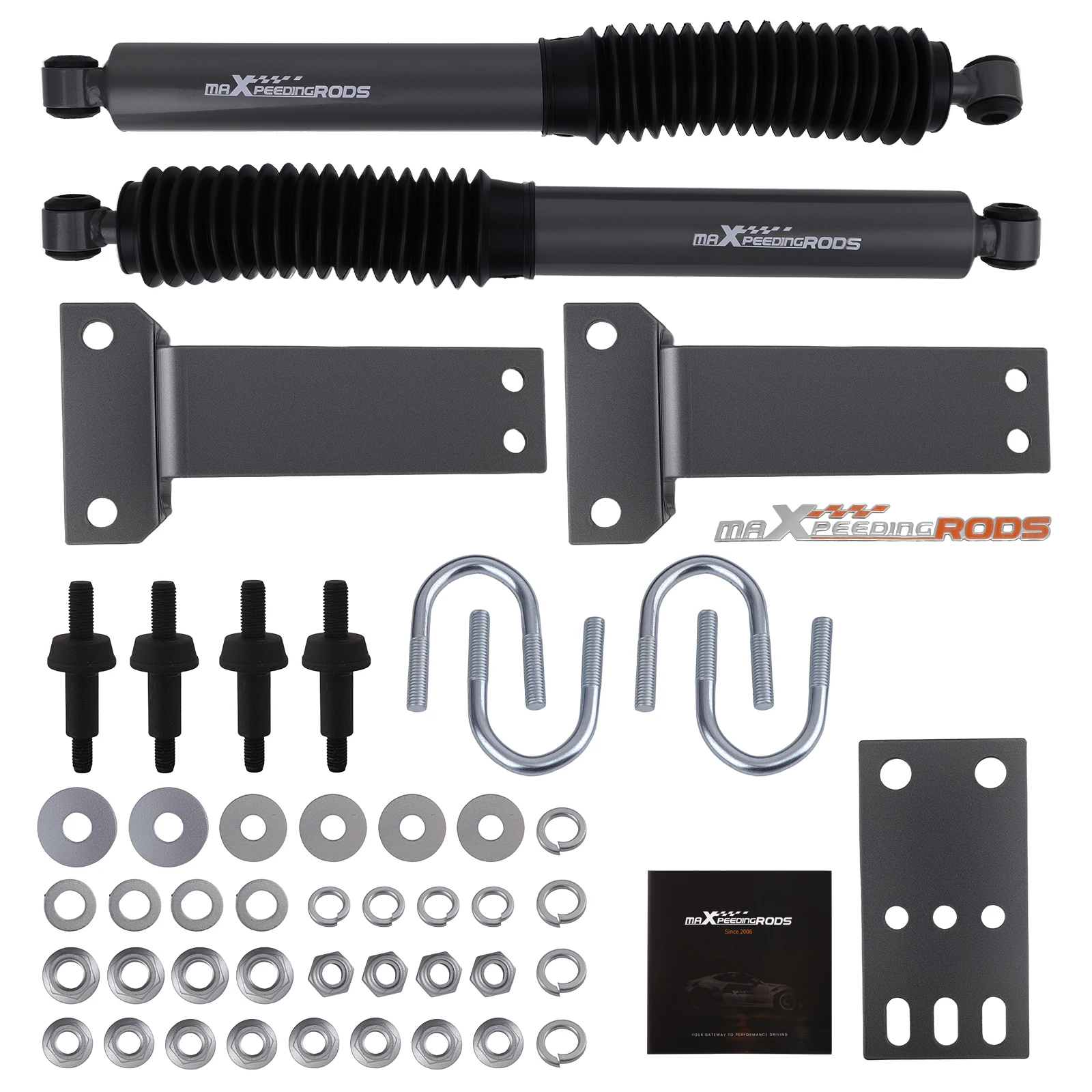 Maxpeedingrods Dual Steering Stabilizer For Ford F250 F350 Super Duty 1999-04 Excursion 00-05