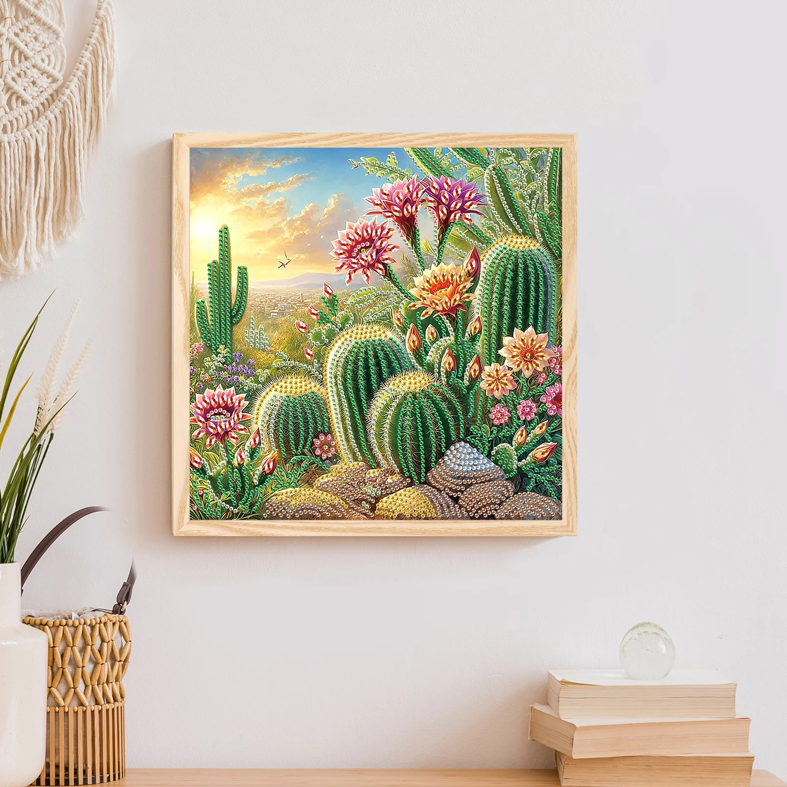 5D DIY Diamond Painting Flower Kit Cactus Decoration DIY Alien Drill Diamond Mosaic Art Gift Crafts Wall Home Decoration - view 5
