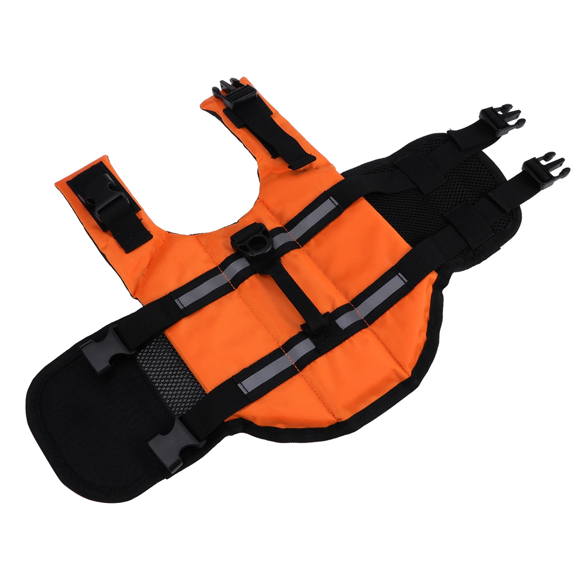

Pet Life Jacket for Dogs Fabric High Visibility Orange S Floatation Support Grab Handle Quick Release Buckle