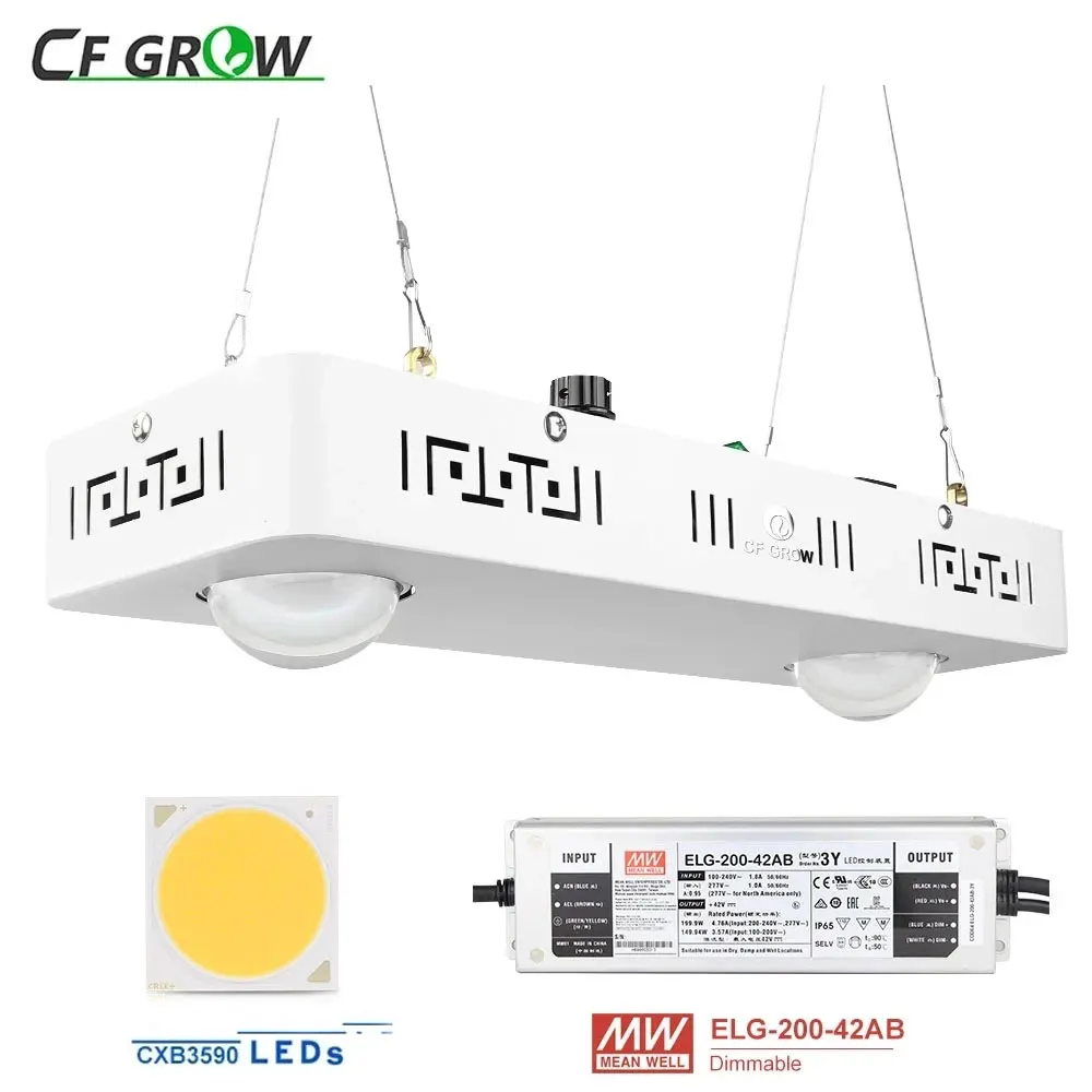 

Dimmable CXB3590 COB LED Grow Light Full Spectrum 200W 3000K 3500K 5000K COB LED Growing Lamp Indoor Plant Growth Lighting