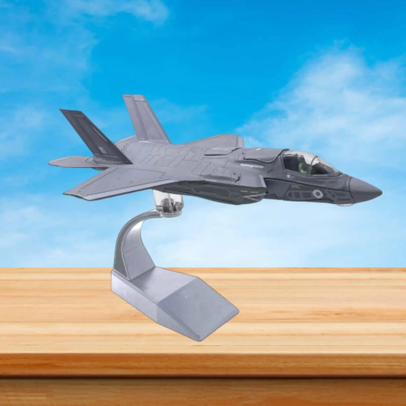 1/72 F35B Fighter Model with Display Stand Plane Model Desktop Decoration