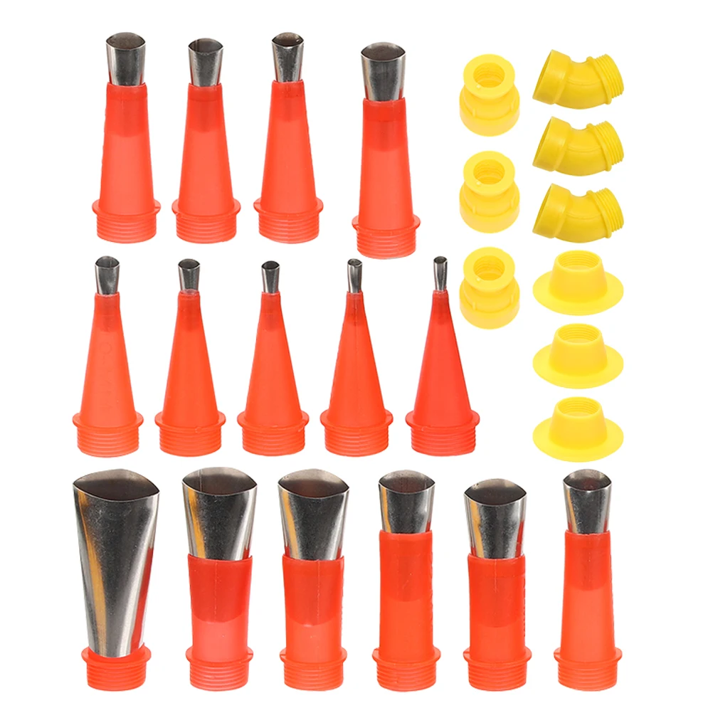 

Stainless Steel Silicone Nozzle Tool Set Caulking Applicator Kit Tip Handle Finisher Plastic Tips Nozzles