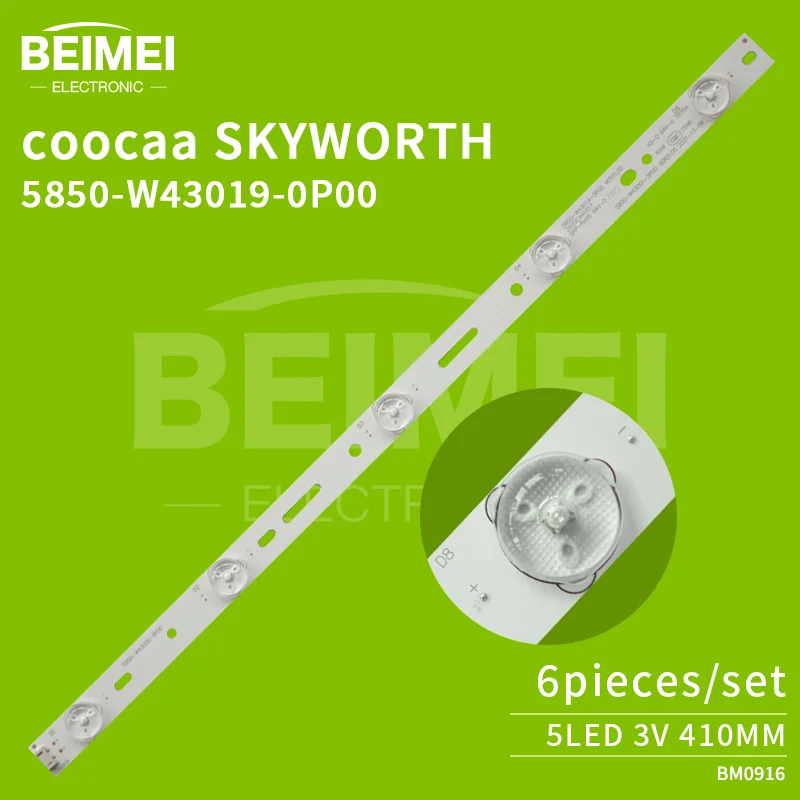 strip led light 5850-W43019-0P00 Backlight Strip 43 k2 / cool open skyworth 43 43 kx1 e366w/cool led strip 6pcs/set