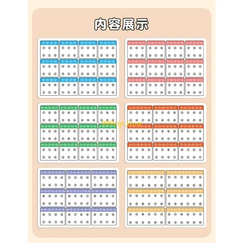 C90C 6 Pcs Childrens Attention Development Activity Cards Learning Tool For Color Recognition And Cognition