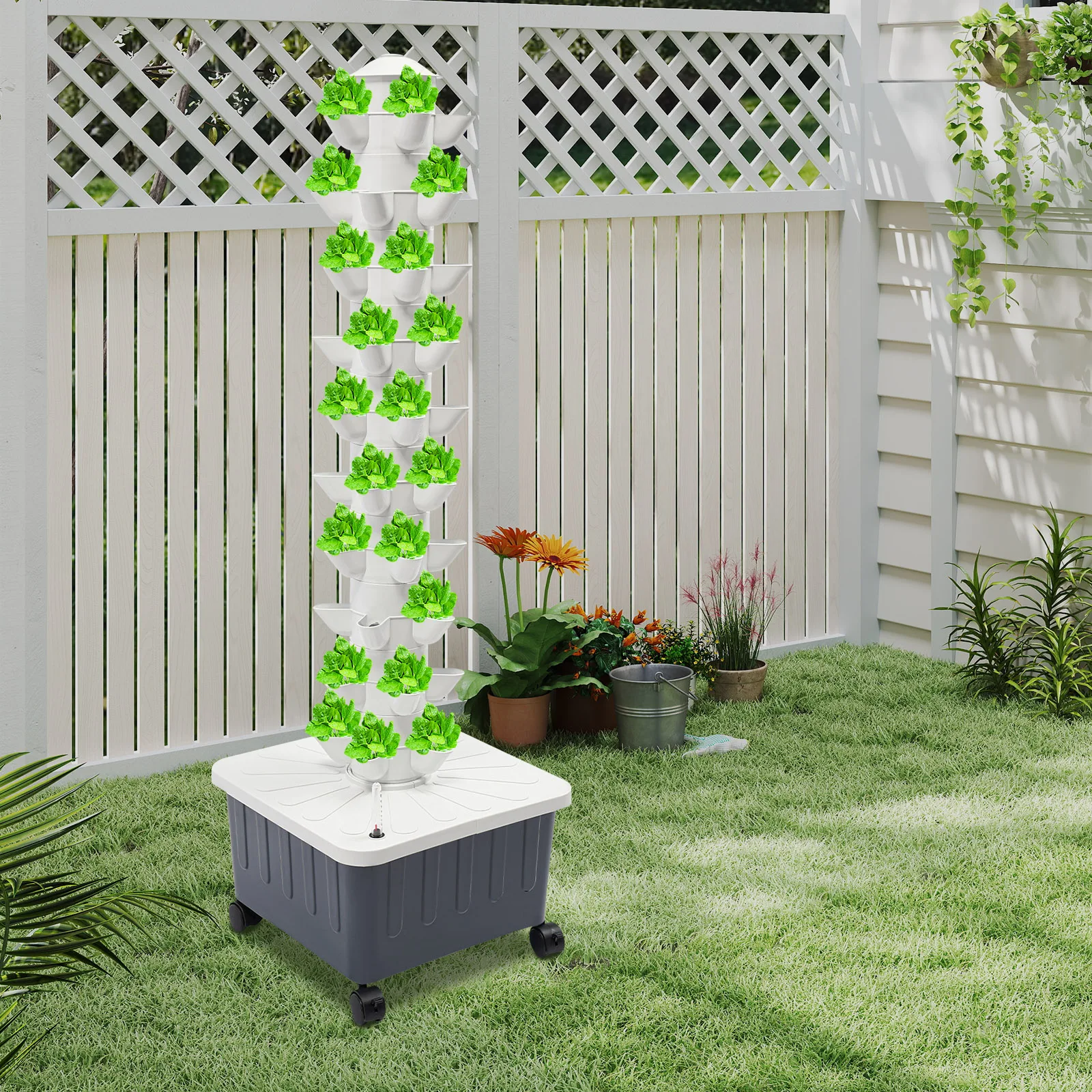 Hydroponics Growing Box Kit, Hydroponic Growing Kit, 50-Plant Vertical Vegetable Plant Tower