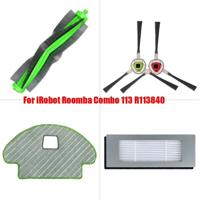 ملحقات مكنسة كهربائية iRobot Roomba كومبو 113 R113840 فرشاة رئيسية فرشاة جانبية فلتر Hepa قطع غيار قطع غيار ممسحة