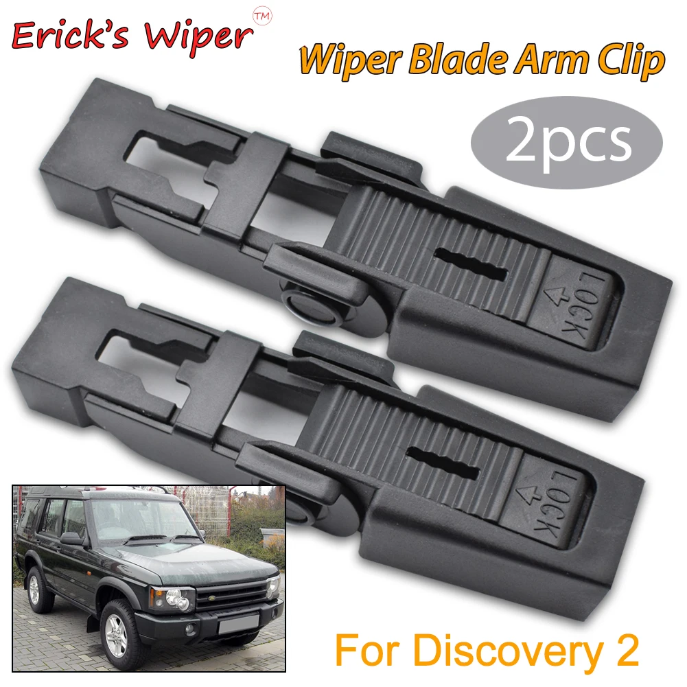 Erick\'s Wiper 2Pcs Front Windshield Wiper Arm Lock Clip Fixing Retaining Clips For Land Rover Discovery 2 1998 - 2004 Windscreen