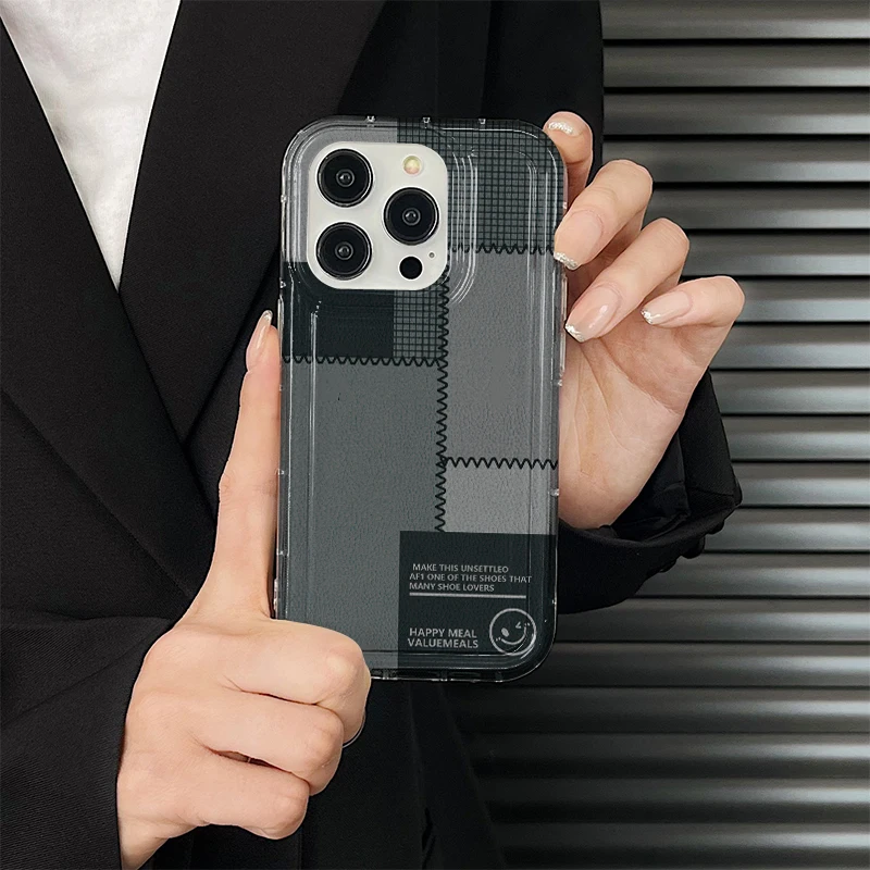 J4382 Fall Prevention Cushion Type For Samsung Galaxy A14 A34 A54 A52 A51 A72 A73 A12 A32 A23 A42 Case DIY Soft TPU Cover