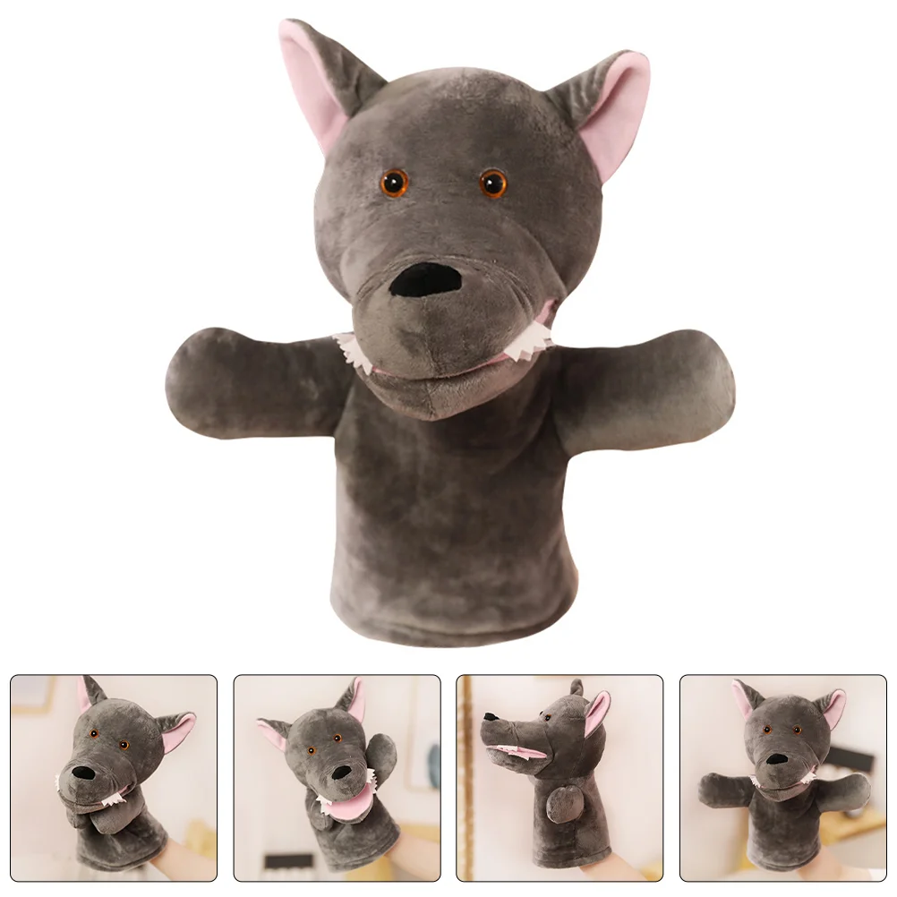 Wolf Dier Handpop Pluche Figuur Speelgoed Vroege Educatieve Interactieve Katoenen Puppets Baby Verhaal Vertellen