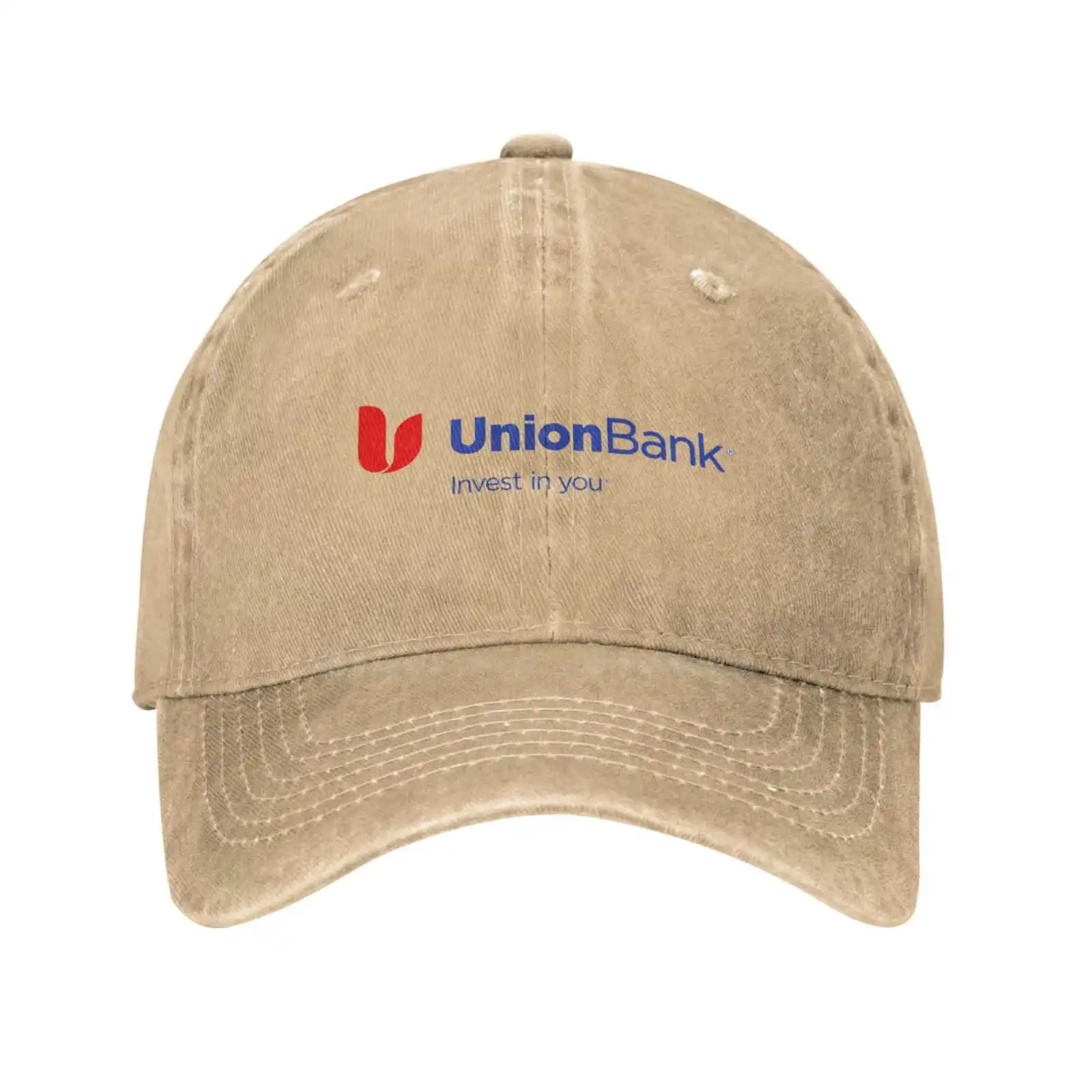 MUFG-Casquette de baseball en denim avec logo Union Bank, chapeau de qualité