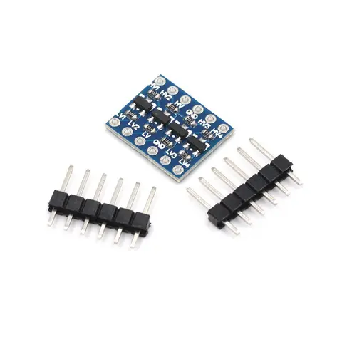 4 Channel Logic Level Converter Module Bidirectional 3.3V 5V Shifter with Headers for Arduino ESP8266 STM32 Raspberry Pi I2C SPI