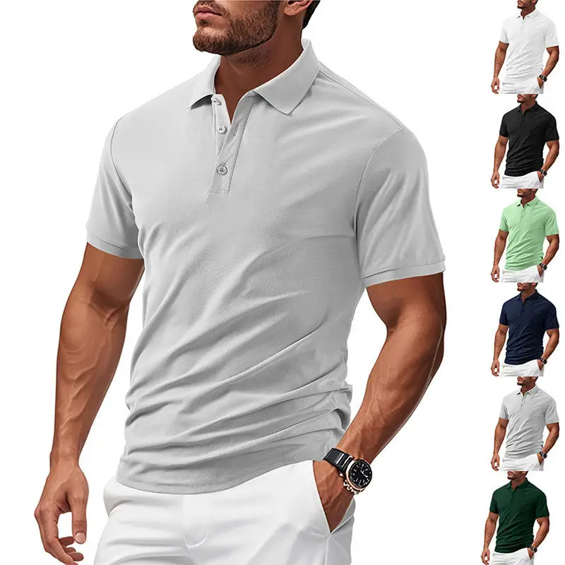 

Men's Casual Shirt Short Sleeve Turn-down Collar Breathable Summer Fashion British Style Polyester Blend Cool Sensation