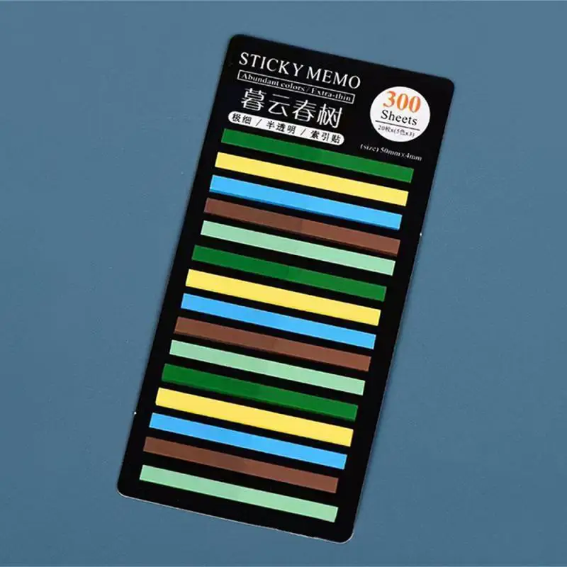 สติกเกอร์สีเรืองแสงโปร่งใสแท็บธงกระดาษโน้ตบุ๊คบุ๊คบุ๊คบุ๊คมาร์คอุปกรณ์สำนักงานโรงเรียน