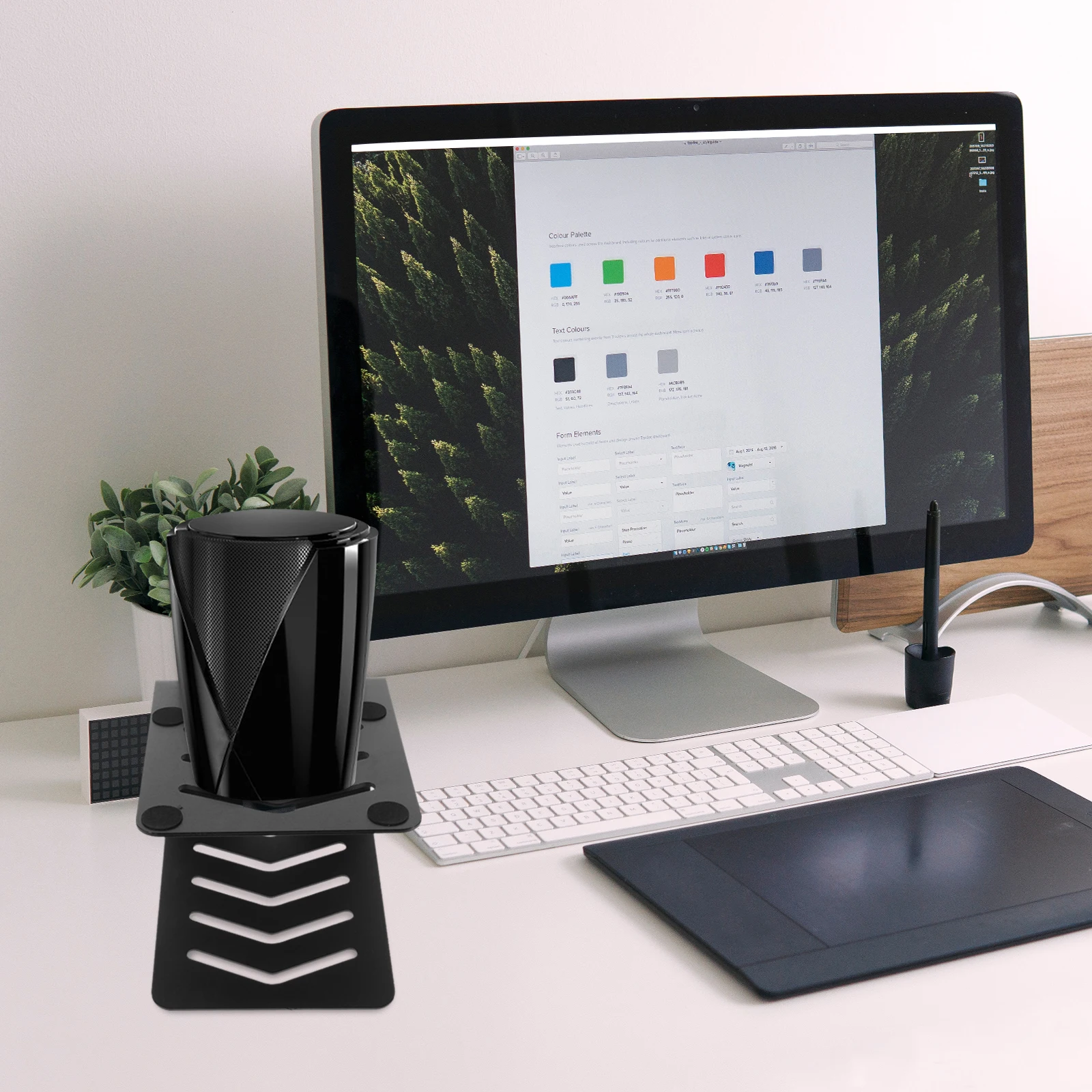 

Desktop Speaker Stands Metal Heightening Rack Audio Cooling Storage Black Support Bookshelf Computer Gaming Desk Monitor Holder