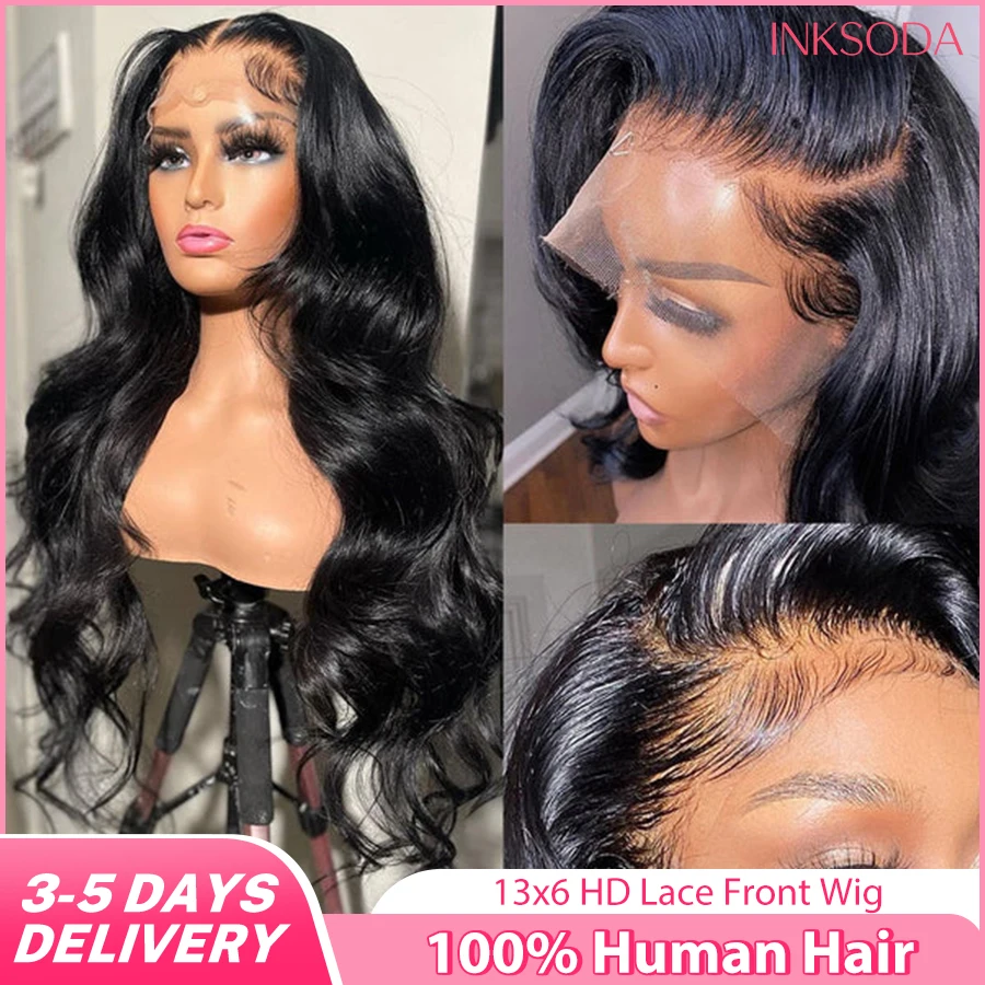 

30 40 дюймов 13x4 13x6 Объемная волна Парики из натуральных волос на кружеве для чернокожих женщин Предварительно выщипанные свободные объемные волны HD Кружевные фронтальные парики