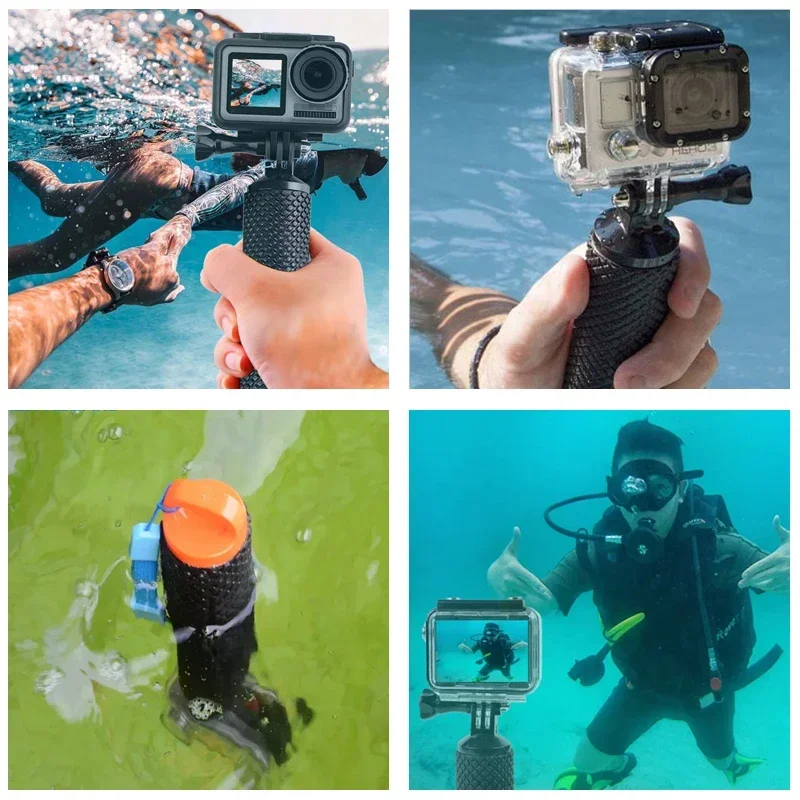 Sports Camera Buoyancy Rod Handle Holder for Gopro Hero 12 11 10 9 8 7 Xiaomi Yi SJ4000 DJI Osmo Float Handle Mount Accessories