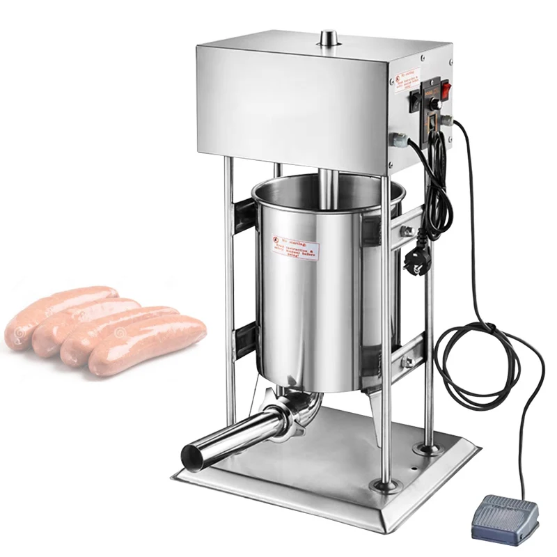 Sausage Homemade Syringe  110V 220V  Sausage Stuffer Meat Filling Manual Stainless Sausage Machine