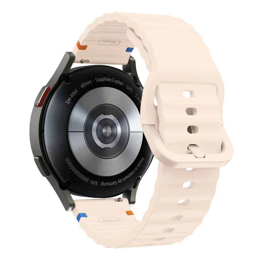 22 mm 20 mm Uhrenarmband für Huami Amazfit BALANCE Band GTR 4 2 2E GTR3 Pro/GTS 4/2 Mini GTS 3/Bip 3 Pro U S Silikon-Wellenarmband – Detail 12