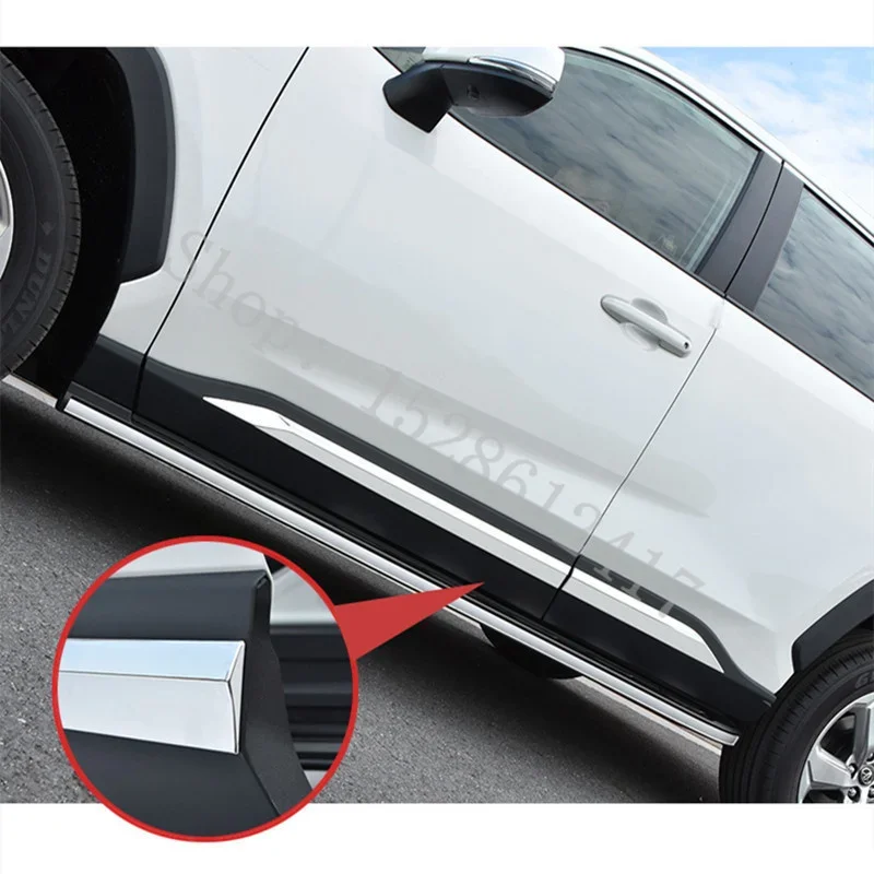 

ABS Chrome Door Body Molding Fit For Toyota RAV4 RAV 4 XA50 2019 -2023 Car Accessories Side Strips Trim Cover