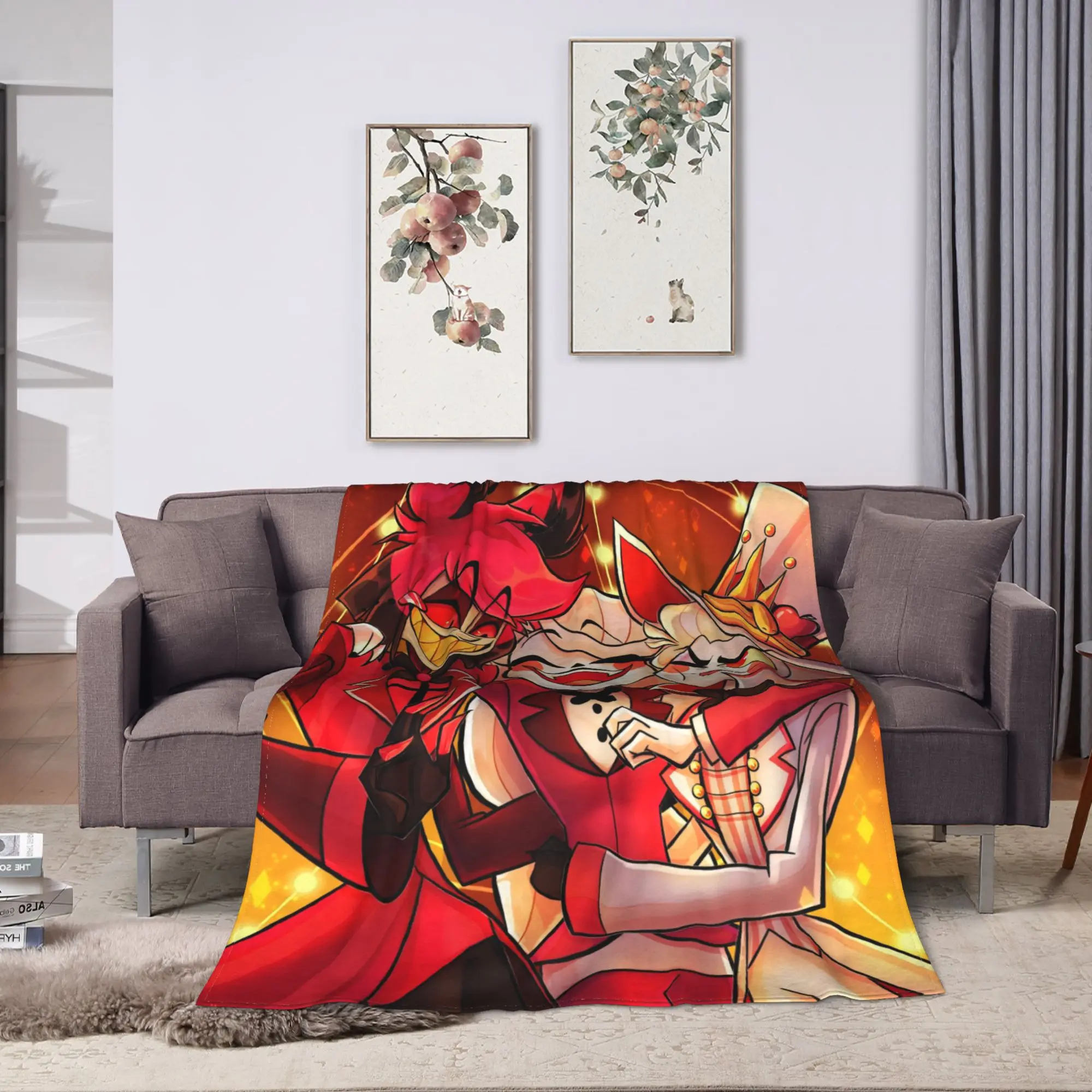 Christmas Hazbins Hoteling Comfortable Blanket For Living Room  Trend Throw Blanket Winter Travel Flannel Bedspread
