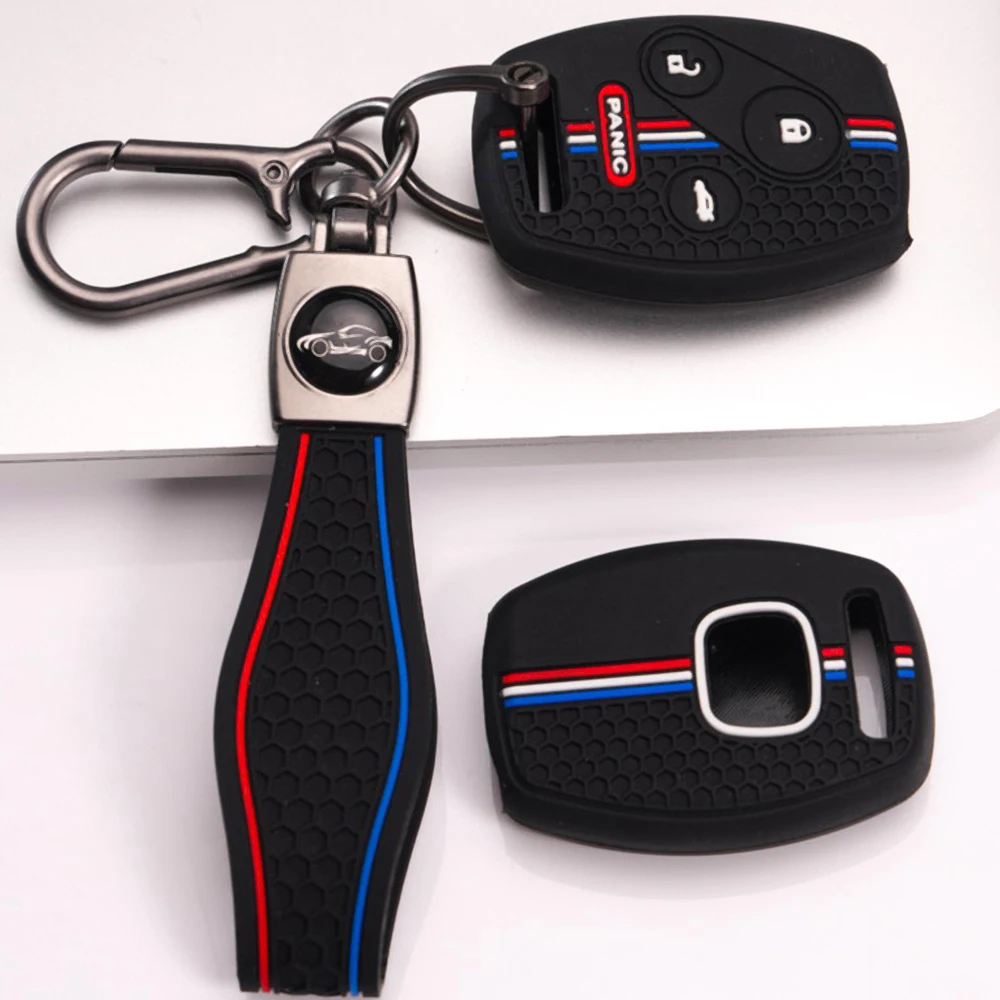 Remote Key Protector Keychain For Honda Civic Accord CR-V HR-V Fit City Jazz Odyssey Pilot Vezel XR-V Comfortable Soft Touch