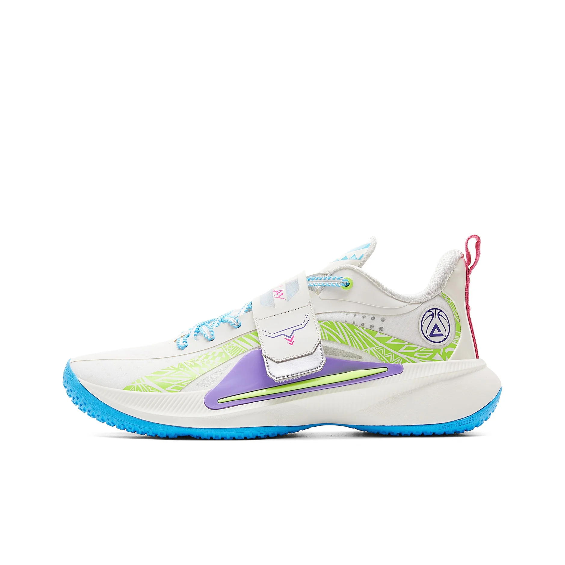 PEAK Basketball Shoes Men's Low Top Ivory/Blue DA530021/