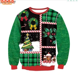 Merry Christmas 3D Print Sweatshirts Cute Santa Claus Graphic Christmas Sweater Men Funny Ugly Christmas Sweater New In Sweaters