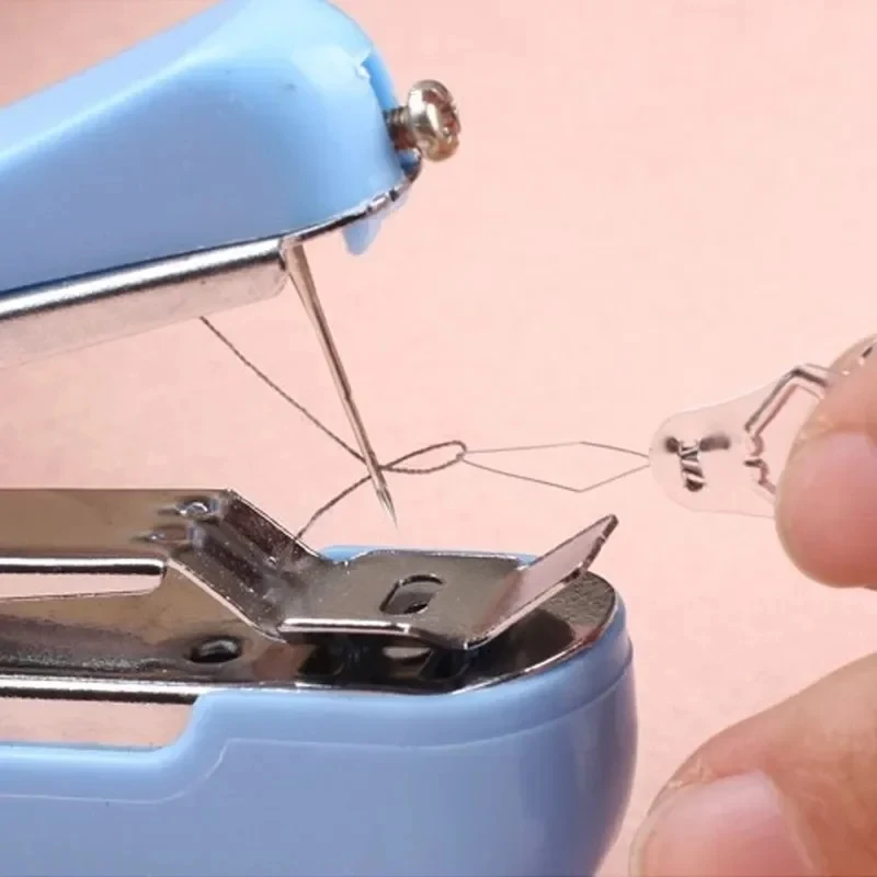Portable Mini Manual Sewing Machine Portable Mini Travel PP Sewing Box Sewing Kits Set Cloth Fabric Handy Needlework Tool GYH image 6