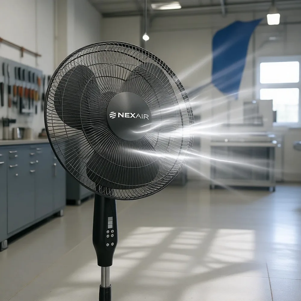 

Бесшумный 16-дюймовый напольный вентилятор с пультом ДУ, 3 скорости, регулируемая высота, для офиса и гостиной