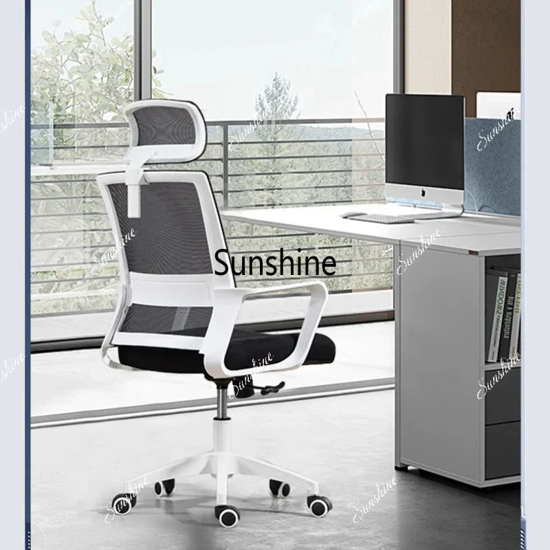 Computer lift chair simple dormitory backrest sliding wheelchair office chairTJ