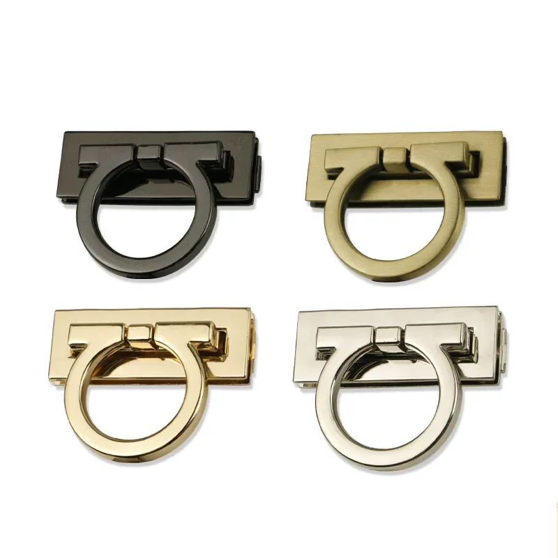 53mm Alloy Twist Lock Hardware Accessories Square Mortise Lock for Bag Closure Snap Handbag Rectangle Turn Locks