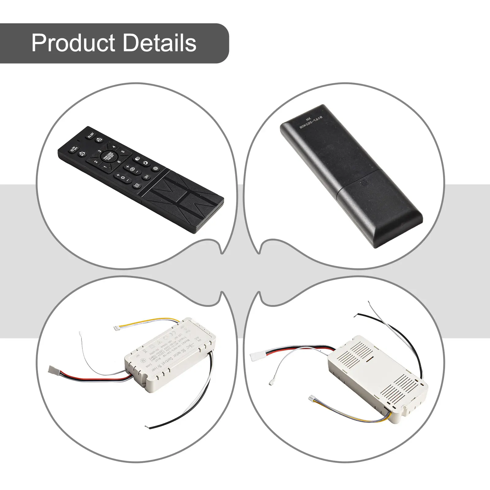 1pc Ceiling Fan Light Remote Control Kit AC 110V-265V Dimmable Controller Driver Accessories Power Tools Spare Parts