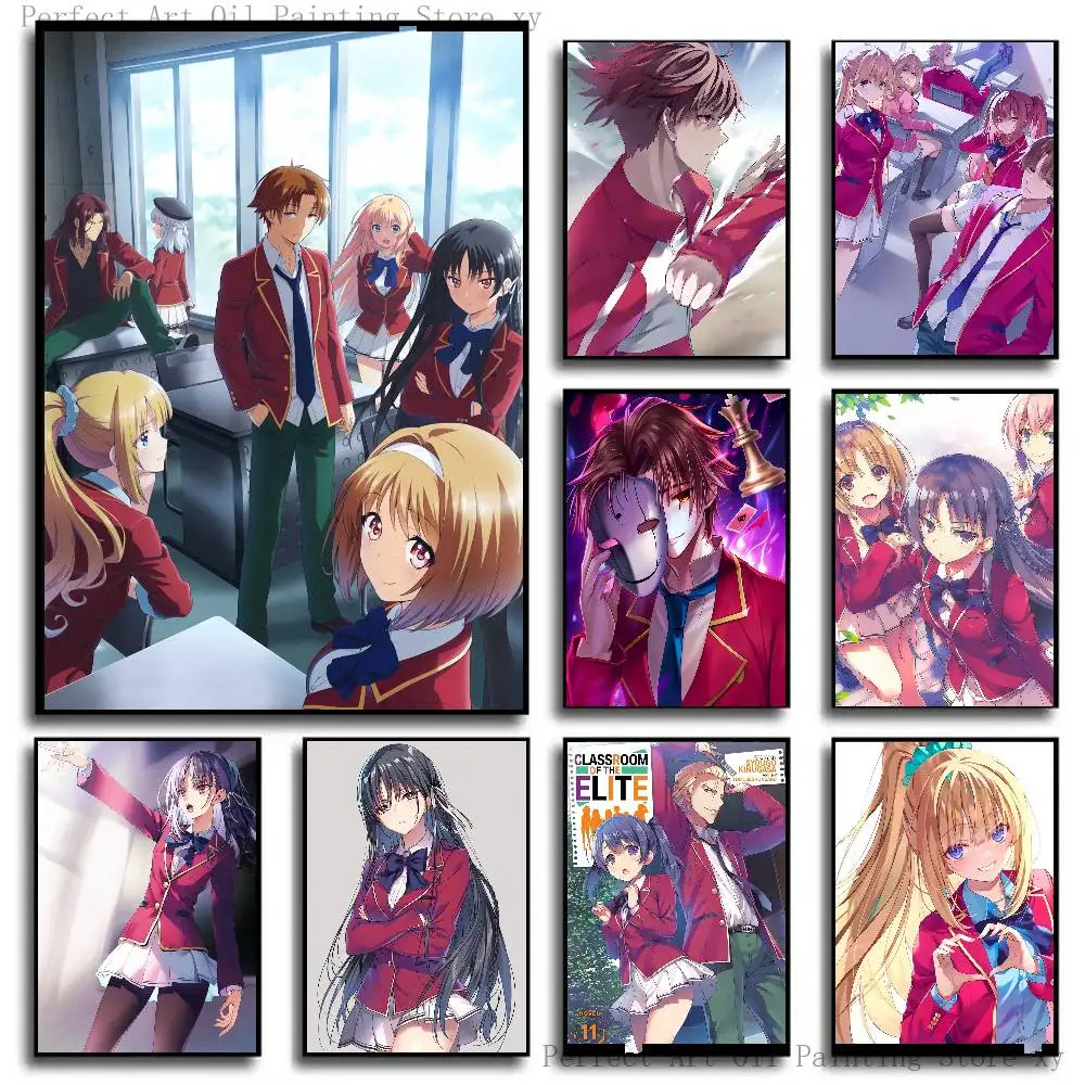 Anime Classroom Of The Elite Posters Living Room Bar Cafe Quality Canvas Vintage Style Comics Painting Art Home Wall Decor Pictu