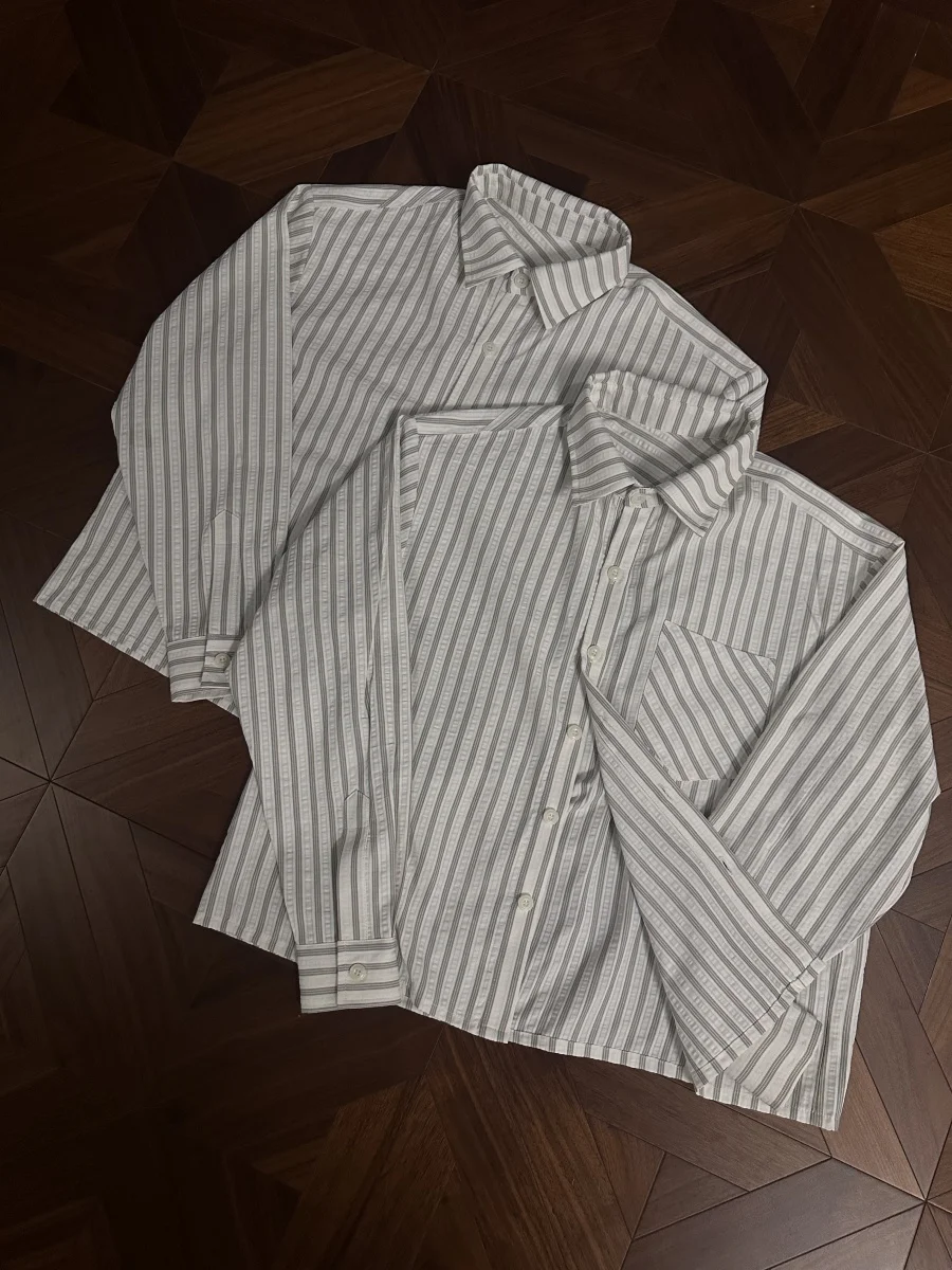 

Cleanfit American Bla White Stripes Foam Holiday Sle irt Men's ort Wide Long Sve Autumn Loose Polyester Fiber