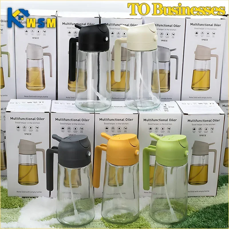 2w1 500ml szklany rozpylacz oleju butelka z rozpylaczem oleju zbiornik oleju grill kuchnia pieczenie grill piknik narzędzia kuchenne dla firm